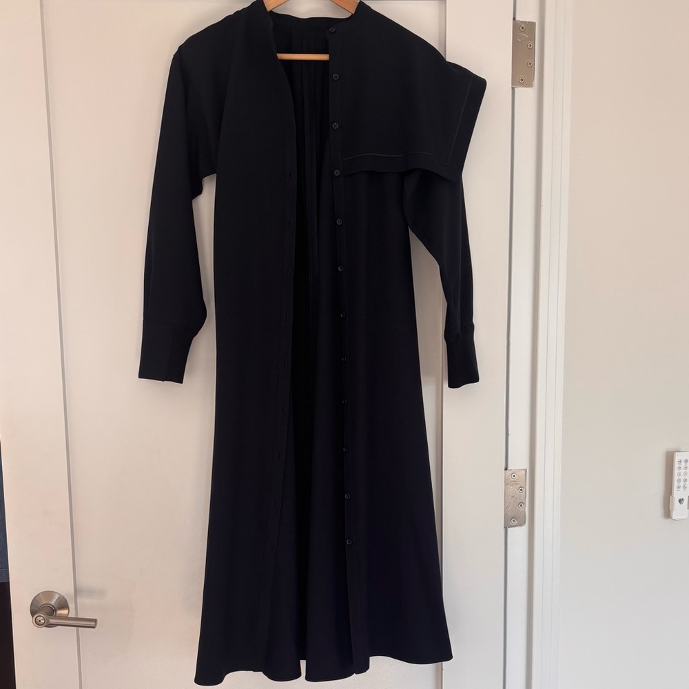 Navy Long Shirt Dress / Coatigan - Size S (Japan)
